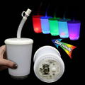 12 Ounce LED Cup with Lid and Straw